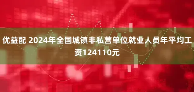优益配 2024年全国城镇非私营单位就业人员年平均工资124110元